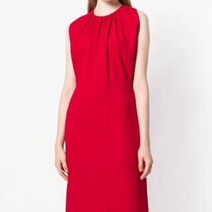 DEREK LAM, NEW YORK CHERRY RED MIDI DRESS, SIZE  IT 48, US 12, NWT